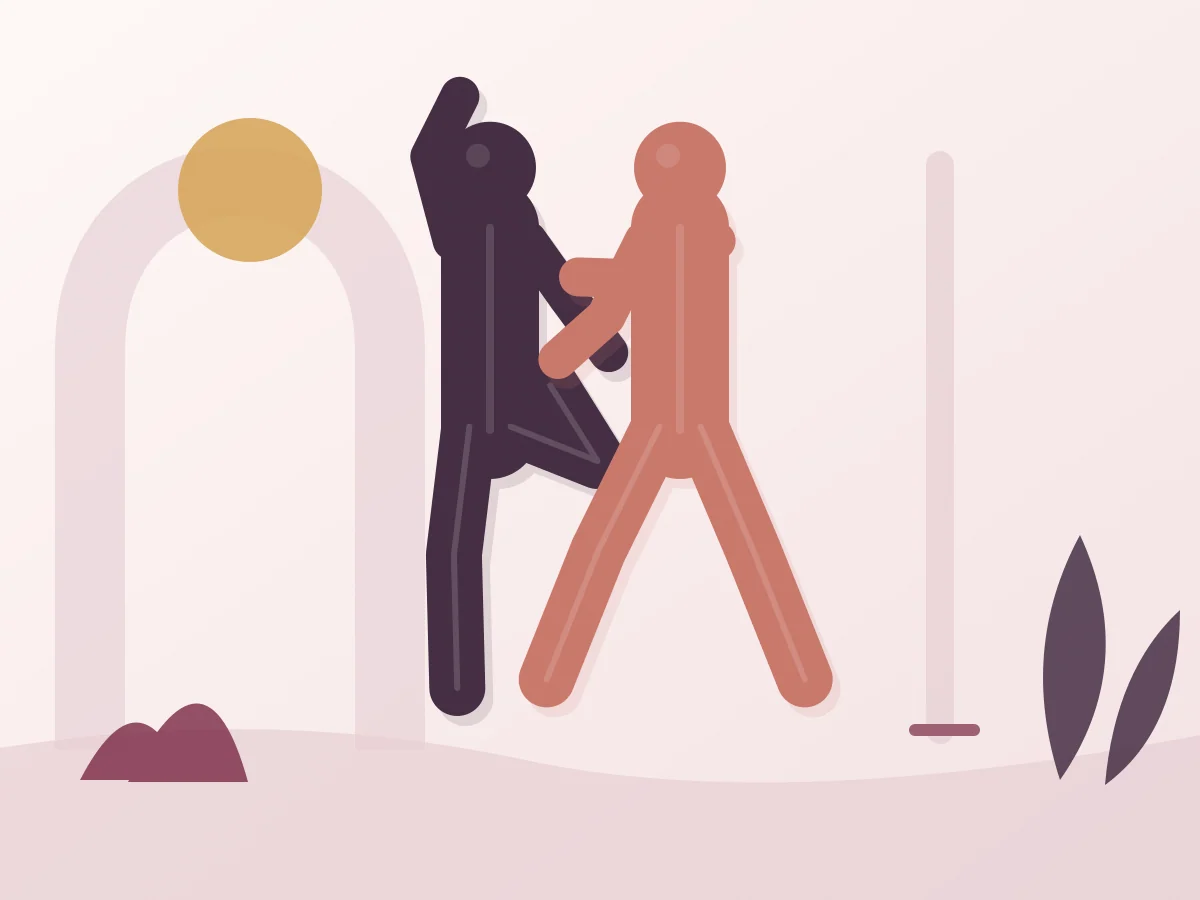 Abstract editorial illustration of the position The Cherry Tree