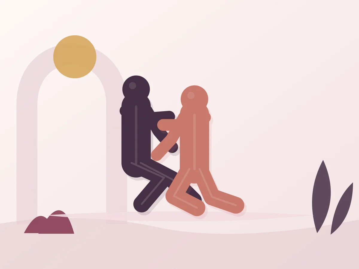 Abstract editorial illustration of the position The Embrace