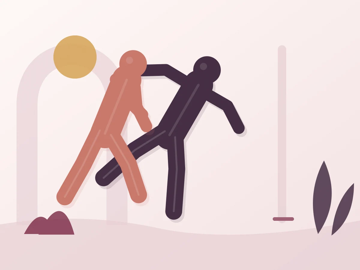 Abstract editorial illustration of the position The Gust