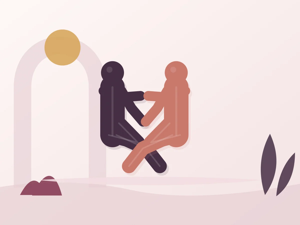 Abstract editorial illustration of the position The Lotus