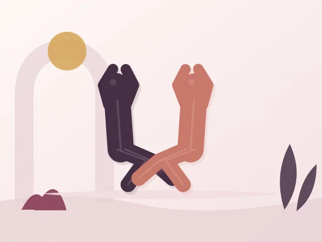 Abstract editorial illustration of the position The Lotus Flowers