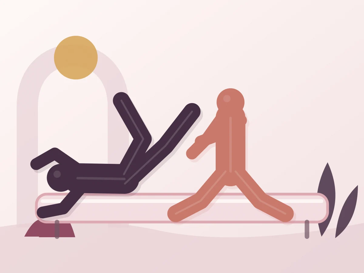 Abstract editorial illustration of the position The Peacock