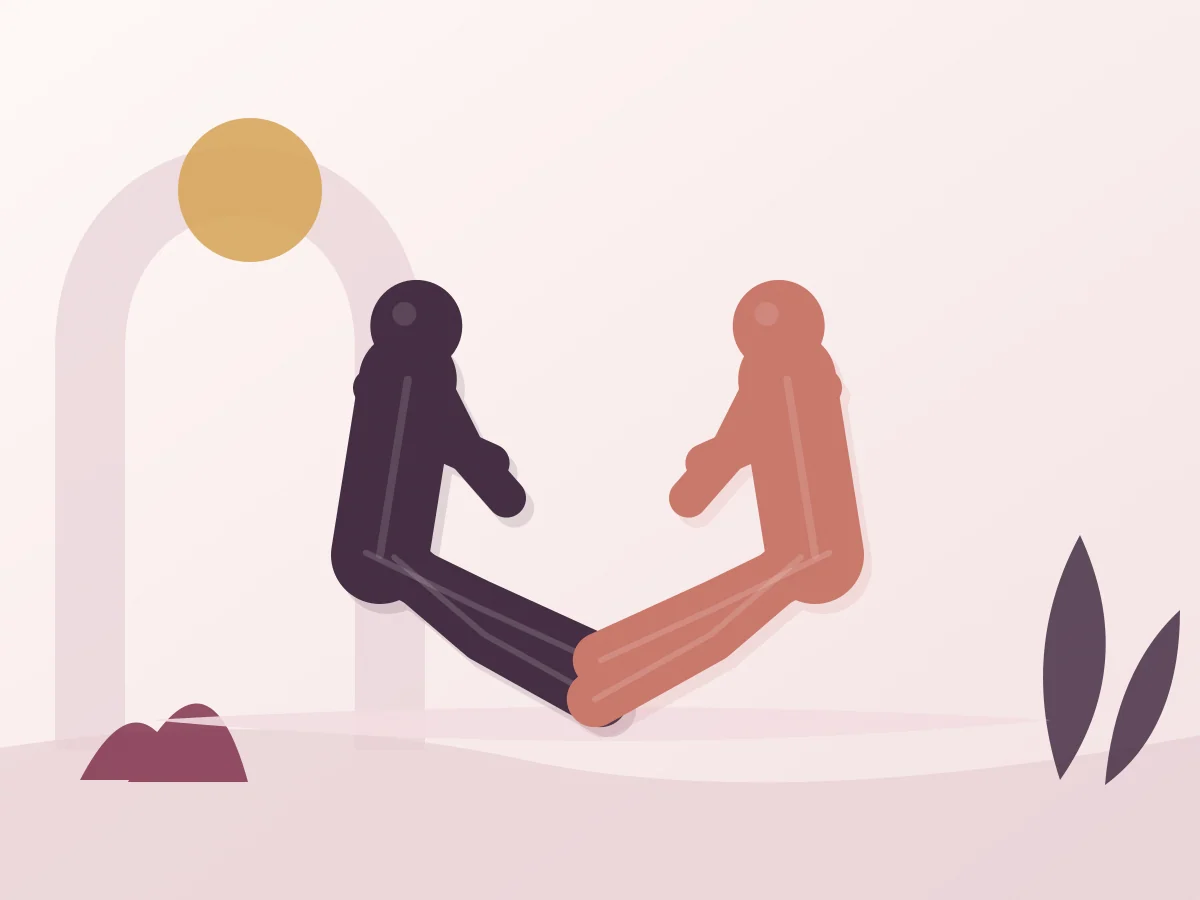 Abstract editorial illustration of the position The Saw
