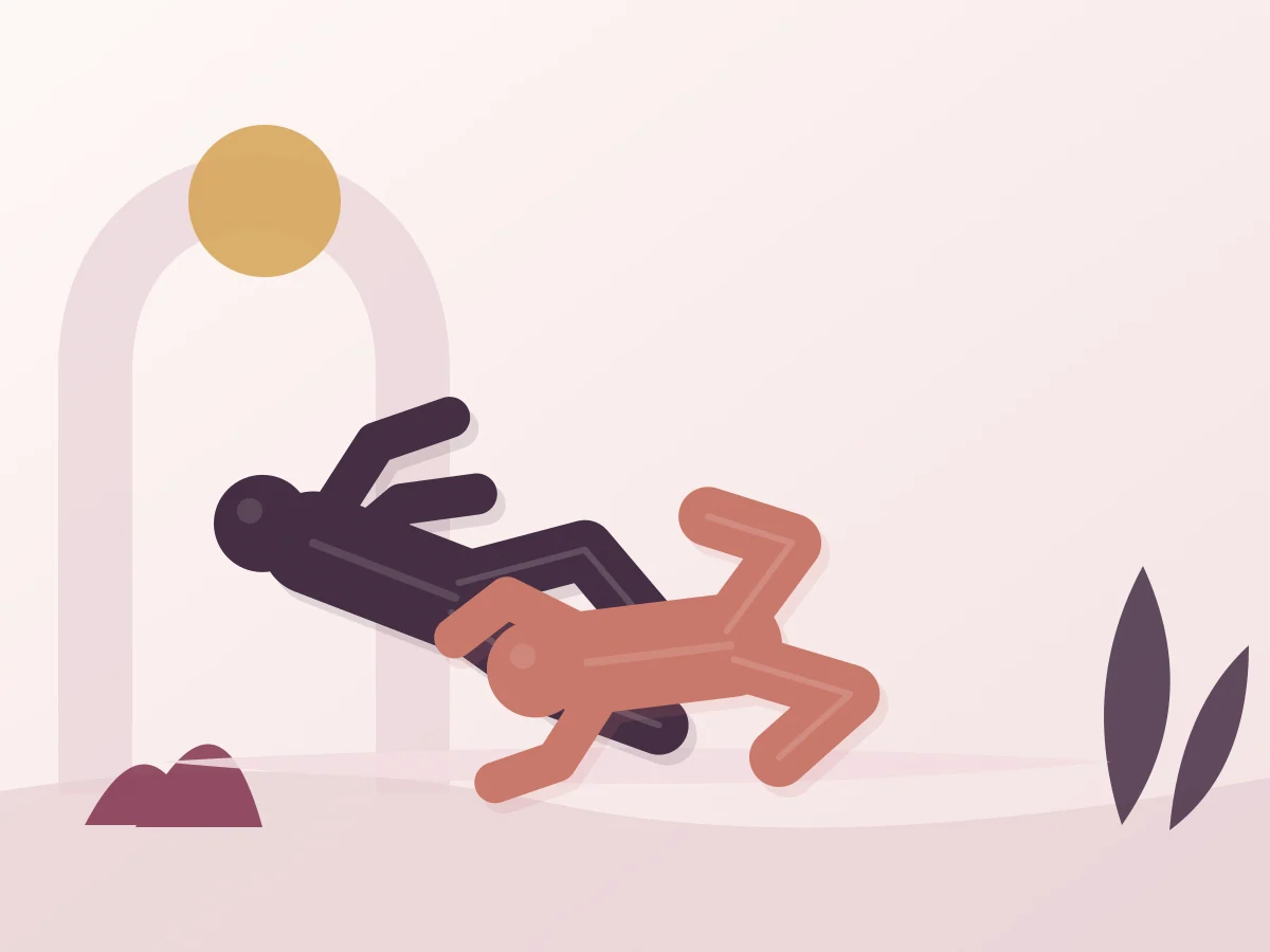 Abstrakte redaktionelle Illustration der Stellung Die Schlangenstellung