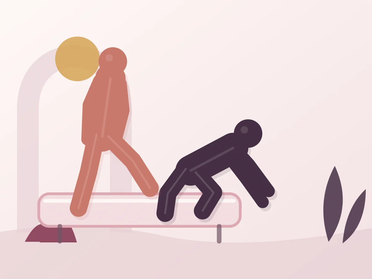 Abstract editorial illustration of the position The Shark