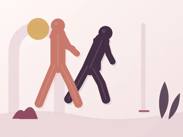 Abstract editorial illustration of the position The Stag
