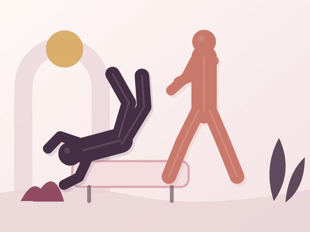 Abstract editorial illustration of the position The Swing