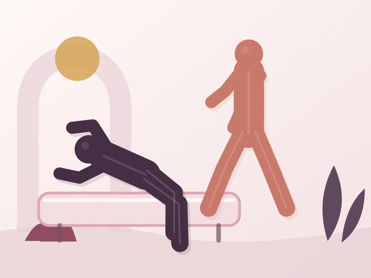 Abstract editorial illustration of the position The Waterfall